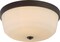 Laguna 3-Light Flush Mounted Light Fixture in Forest Bronze Finish